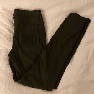 Prana Brenna moto style hiking/ adventure pants in olive green (like new)